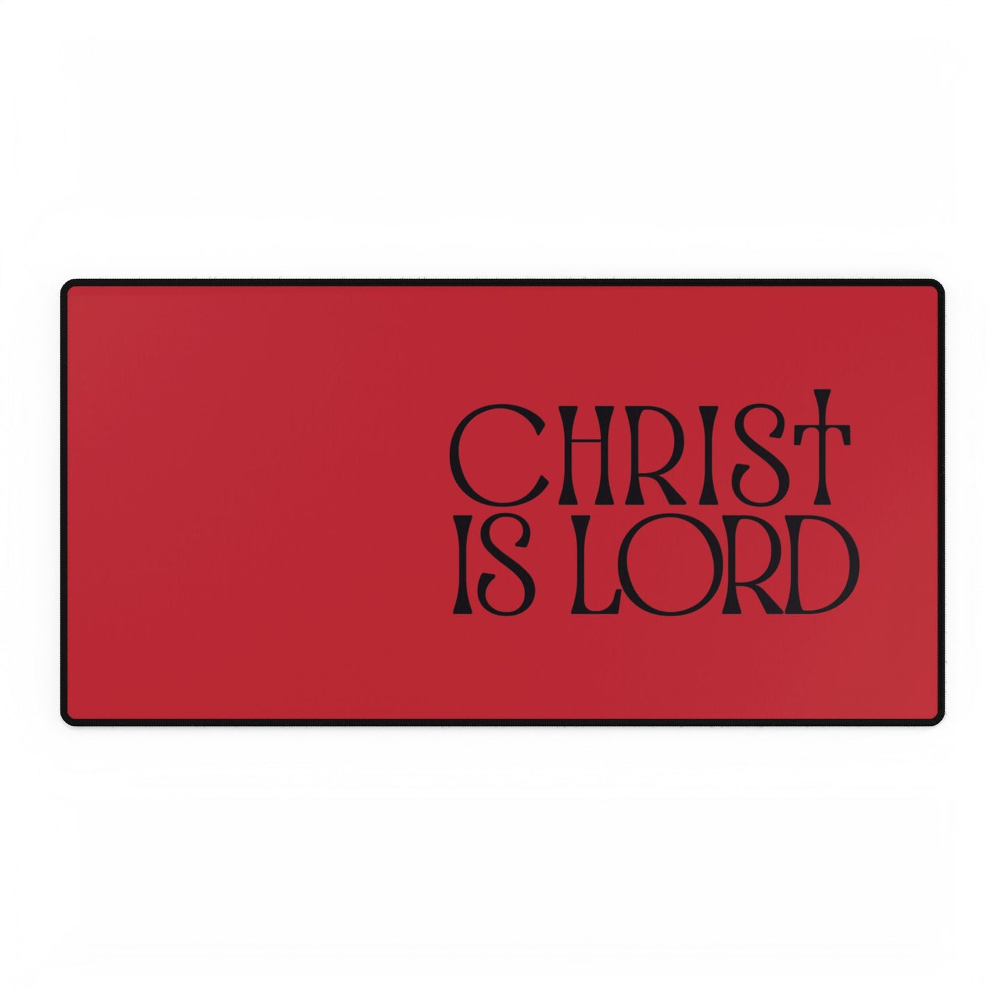 Inspirational Desk Mat - 'Christ Is Lord' - Elegant Office Accessory for Motivation and Faith