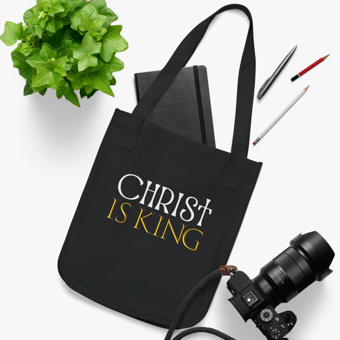Copy of Organic Canvas Tote Bag - Christ Is Lord Design - Faith-Based Eco-Friendly Shopping Bag