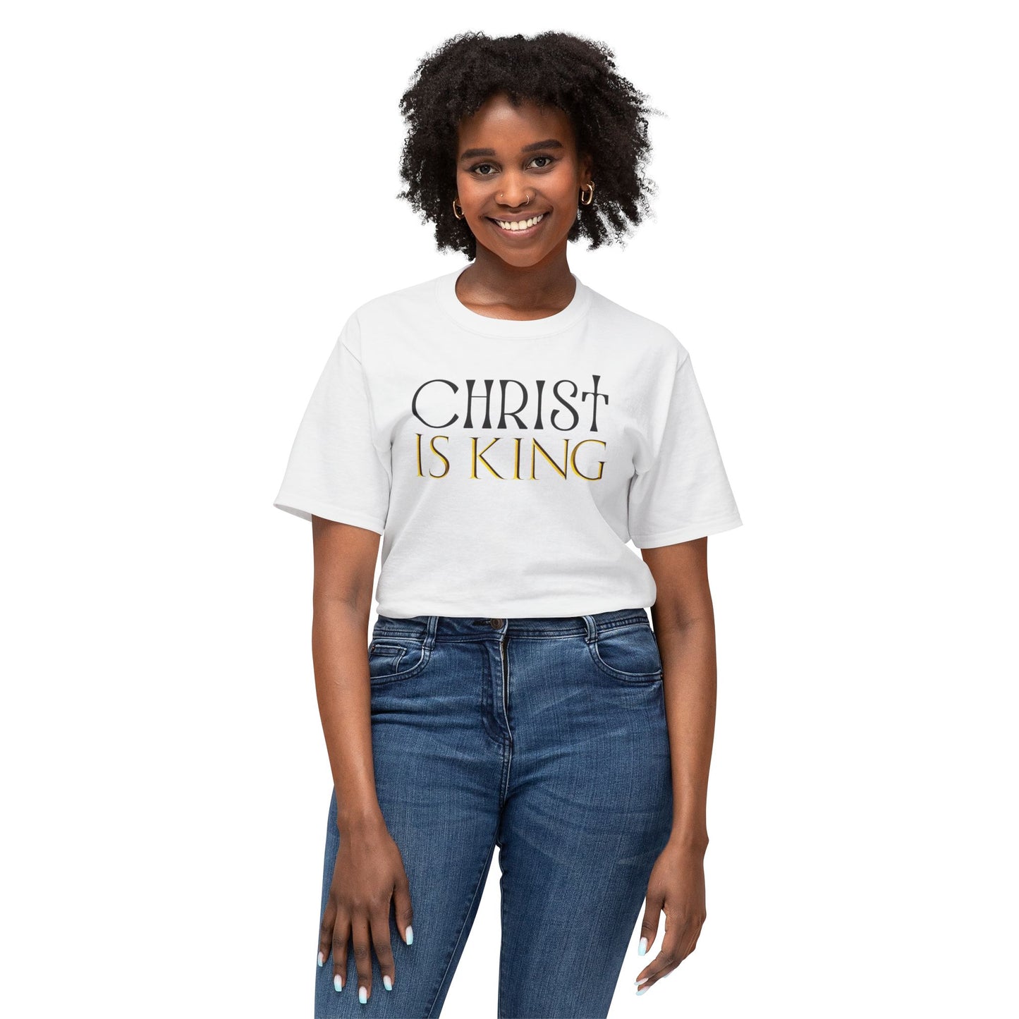 Inspirational Unisex Cotton T-Shirt - 'Christ is King' Design