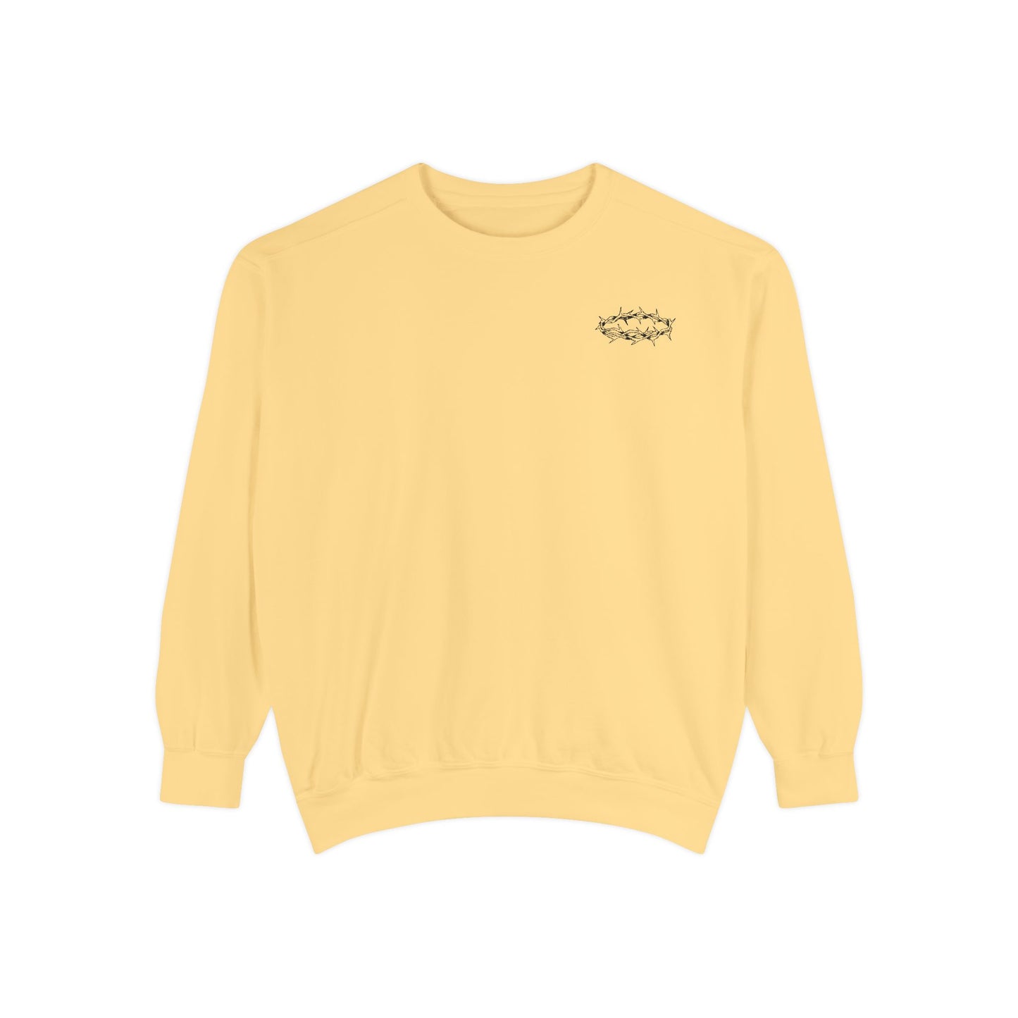 Unisex Garment-Dyed Sweatshirt - 'This Is My King' Inspirational Faith Apparel