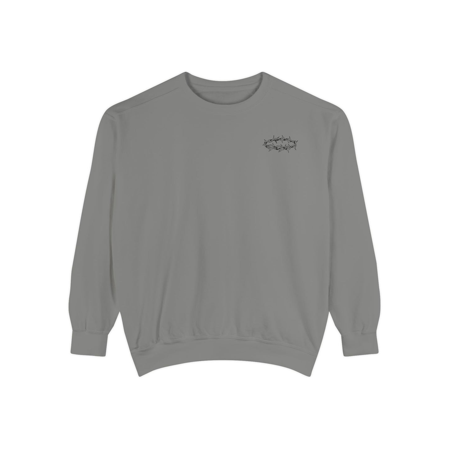 Unisex Garment-Dyed Sweatshirt - 'This Is My King' Inspirational Faith Apparel