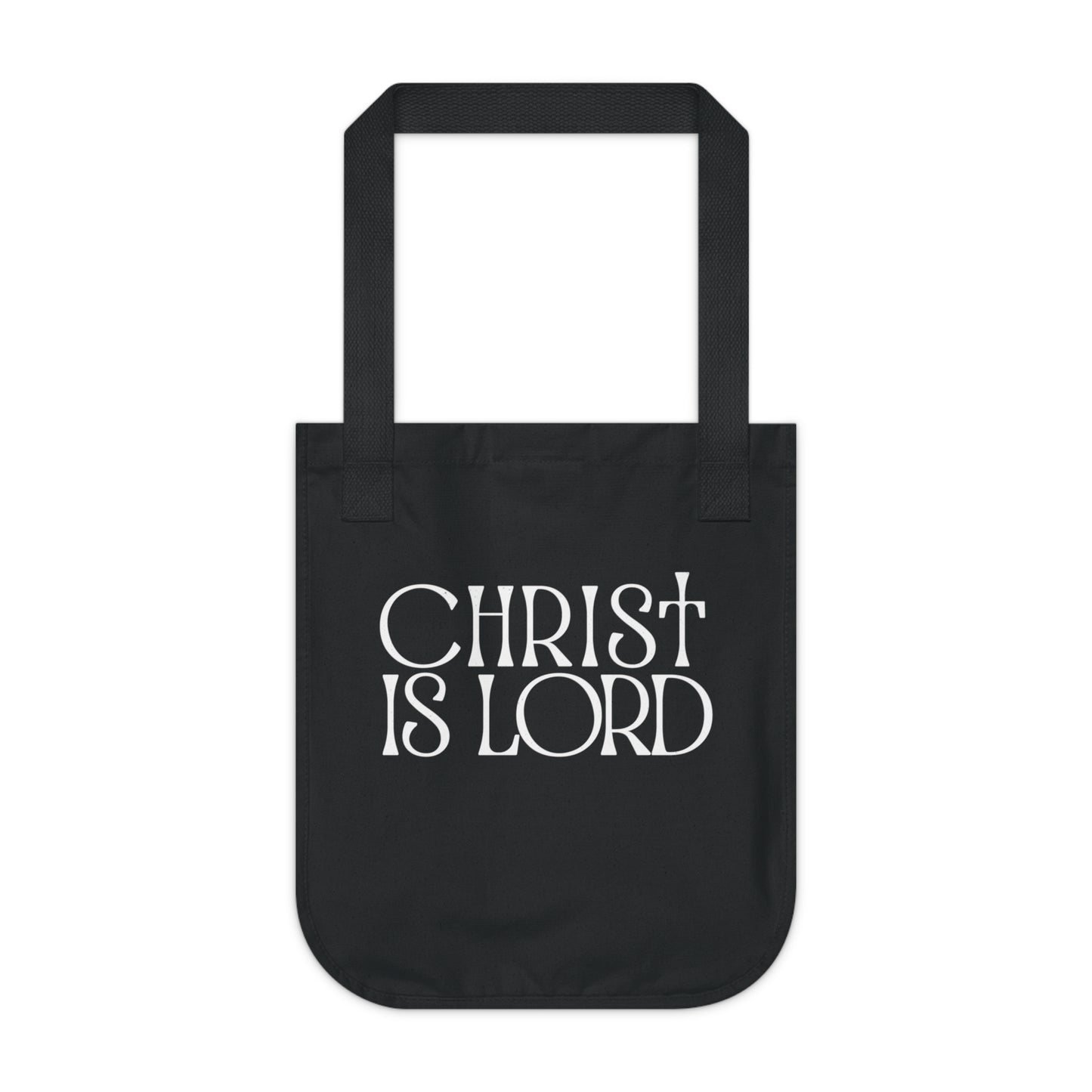 Organic Canvas Tote Bag - Christ Is Lord Design - Faith-Based Eco-Friendly Shopping Bag