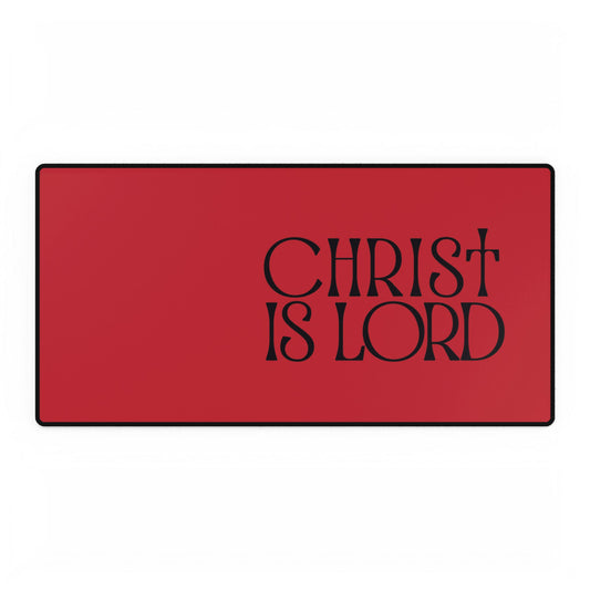 Inspirational Desk Mat - 'Christ Is Lord' - Elegant Office Accessory for Motivation and Faith