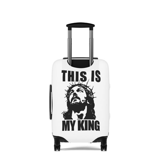 Christian Luggage Cover - "This Is My King" Travel Accessory