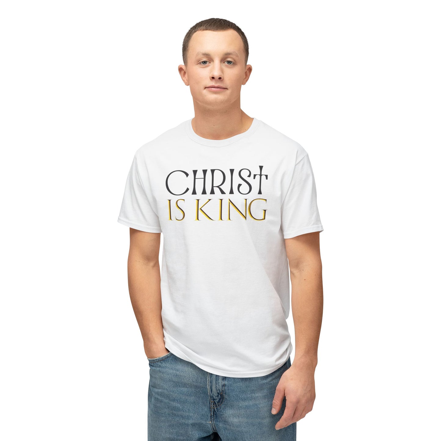 Inspirational Unisex Cotton T-Shirt - 'Christ is King' Design