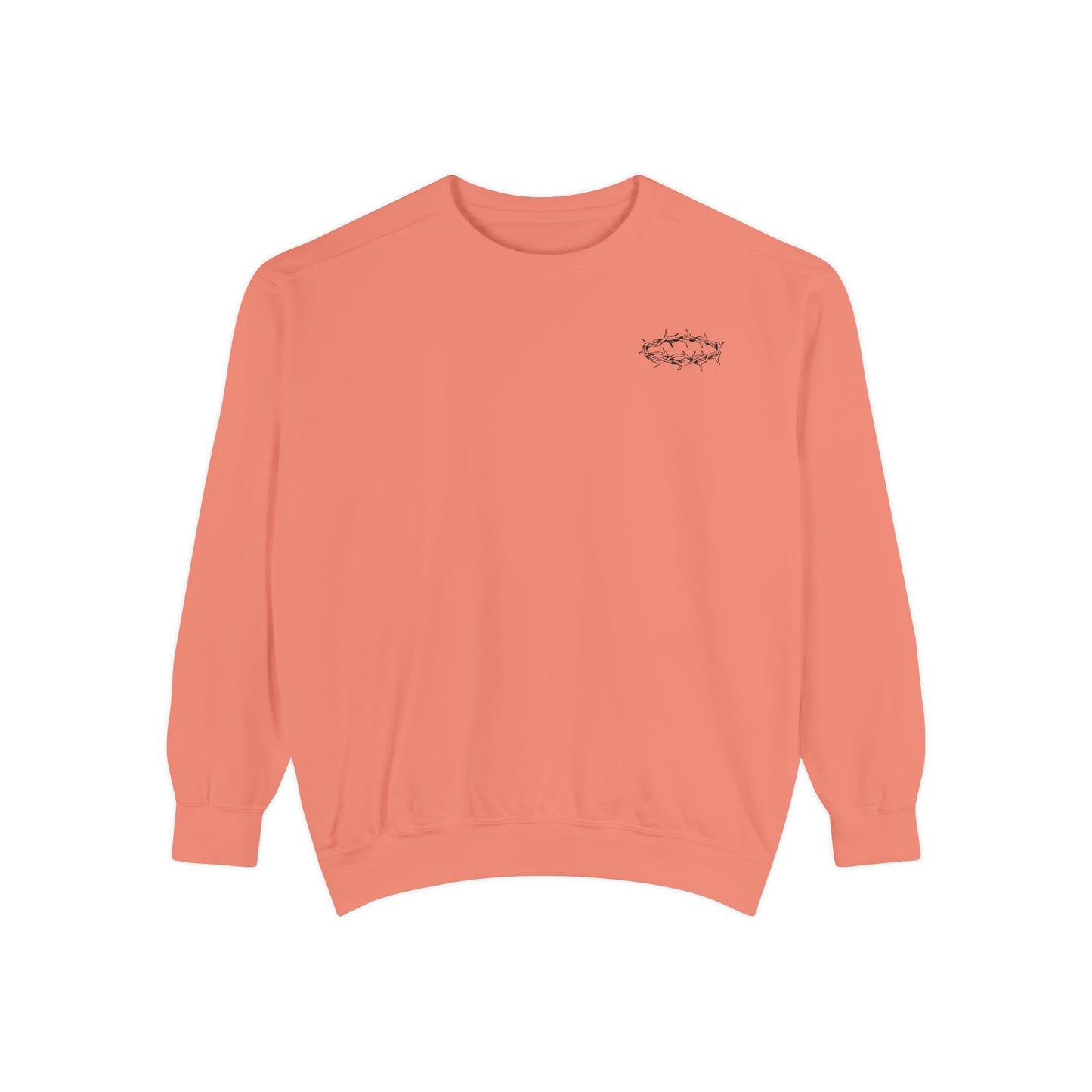 Unisex Garment-Dyed Sweatshirt - 'This Is My King' Inspirational Faith Apparel