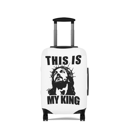 Christian Luggage Cover - "This Is My King" Travel Accessory